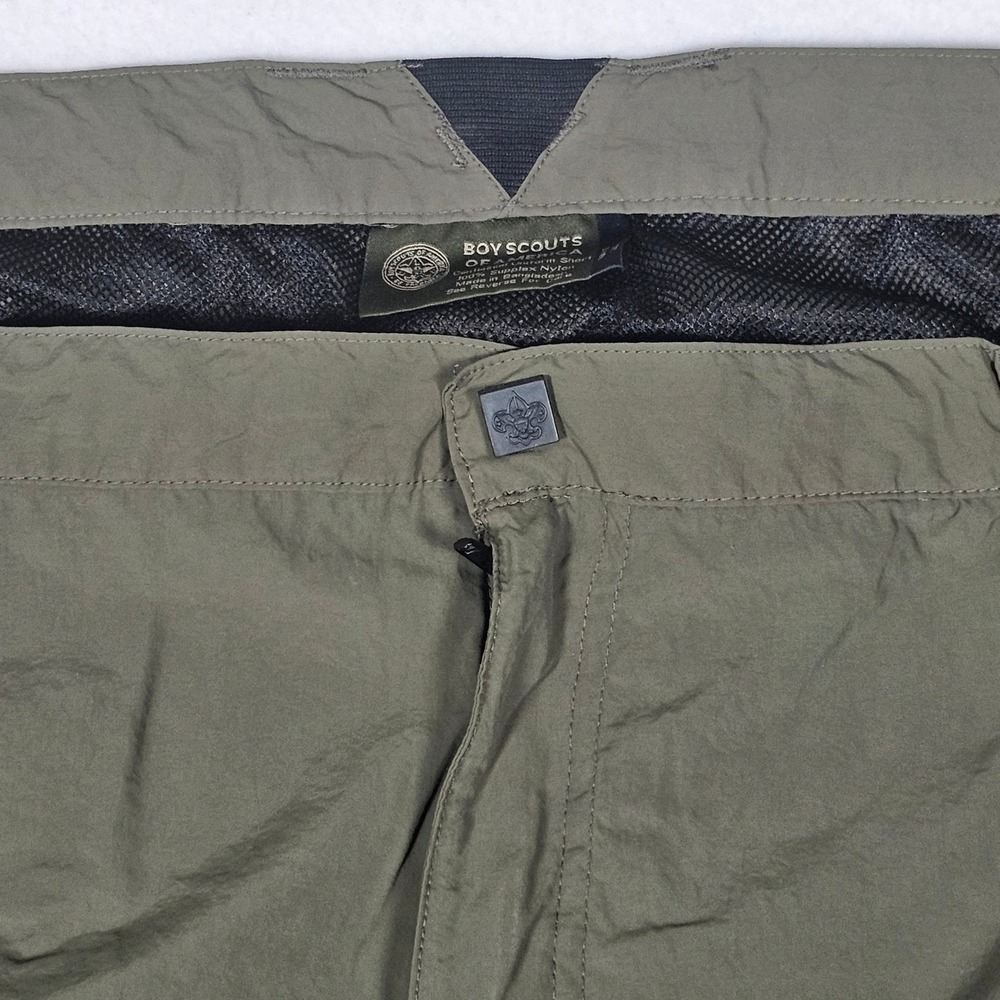 Boy Scouts of America Centennial Uniform Cargo Shorts Mens 2XL Olive Green Nylon